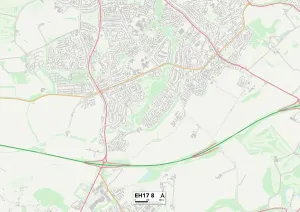 EH - Edinburgh Drucke: Edinburgh EH17 8 Karte