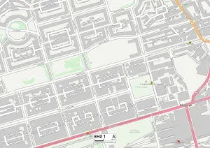 Gerahmter Druck : Edinburgh EH2 1 Karte Gerahmter Druck : Edinburgh EH2 1 Karte