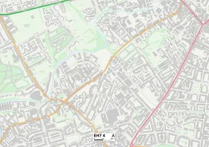 EH - Edinburgh Drucke: Edinburgh EH7 4 Karte