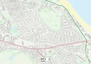 EH - Edinburgh Drucke: Edinburgh EH7 6 Karte