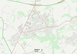 Midlothian EH20 9 Karte