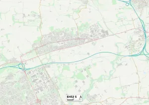 EH - Edinburgh Drucke: Westlothien EH52 5 Karte