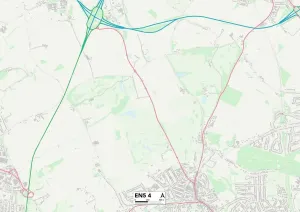 Bahnstrecke Barnet EN5 4 Karte