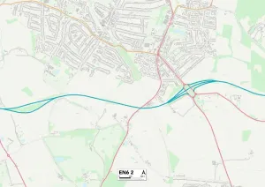 Gerahmter Druck : Hertsmere EN6 2 Karte Gerahmter Druck : Hertsmere EN6 2 Karte