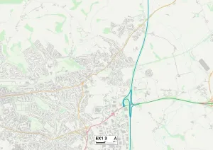Exeter EX1 3 Karte