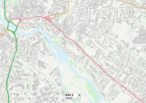 EX - Exeter Drucke: Exeter EX2 4 Karte