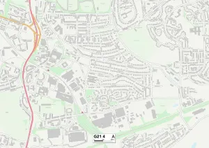 G - Glasgow Drucke: Glasgow, G21 4 Karte