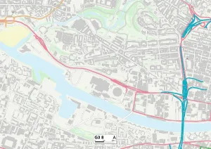 G - Glasgow Drucke: Glasgow G3 8 Karte