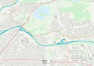 G - Glasgow Drucke: Glasgow, G 33, Karte