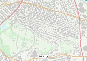 G - Glasgow Drucke: Glasgow, G42 8 Karte