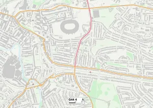 G - Glasgow Drucke: Glasgow, G44 4 Karte