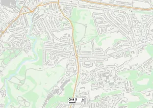 G - Glasgow Drucke: Glasgow G44 5 Karte