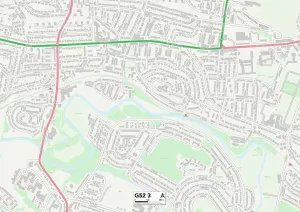 G - Glasgow Drucke: Glasgow G52 3 Karte