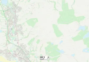 G - Glasgow Drucke: West Dunbartonshire, G82-3-Karte