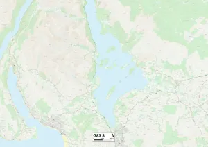 G - Glasgow Drucke: West Dunbartonshire, G83 8 (Karte)