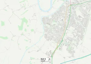 Gloucester GL2 4 Karte