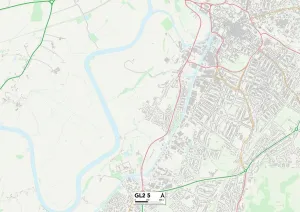 GL - Gloucester Drucke: Gloucester GL2 5 Karte