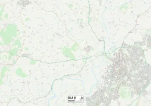 GL - Gloucester Drucke: Gloucester GL2 8 Karte