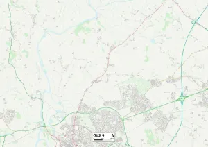 GL - Gloucester Drucke: Gloucester GL2 9 Karte