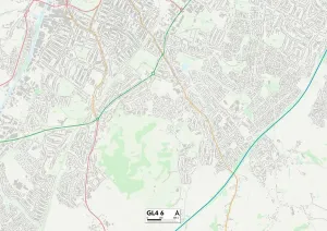 Gloucester GL4 6 Karte