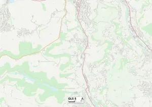 Gloucestershire Stroud GL5 5 Karte