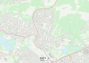 GU - Guildford Drucke: Bracknells Wald GU47 0 Karte