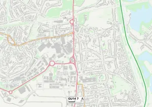 Rushmoor GU14 7 Karte