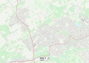 GU - Guildford Drucke: Woking GU21 2 Karte