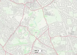 HA - Harrow Drucke: Harrow HA1, 3 Karte