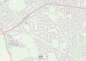 HA - Harrow Drucke: Harrow HA3 0 Karte