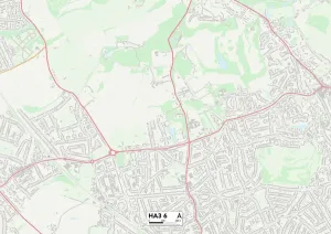 HA - Harrow Drucke: Harrow HA3 6 Karte