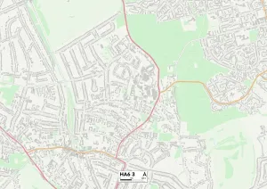 Gerahmter Druck : Hillingdon, HA6 3 Karte Gerahmter Druck : Hillingdon, HA6 3 Karte
