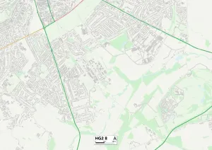 HG - Harrogate Drucke: Harrogate HG2 8 Karte