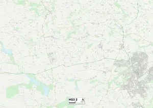 HG - Harrogate Drucke: Harrogate HG3 2 Karte