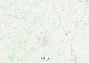 Gerahmter Druck : Ripon HG4 5 Map