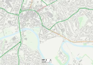 HR - Hereford Drucke: Hierford Hr1 2 Karte