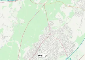 IG - Ilford Drucke: Epping Forrest ist im Postleitzahlbereich IG10 1 zu finden auf einer Karte