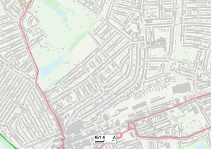 IG - Ilford Drucke: Karte der Redbrücke, IG1 4
