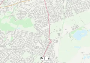 Gerahmter Druck : Redbridge IG6 2 Karte Gerahmter Druck : Redbridge IG6 2 Karte