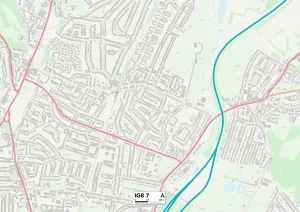 Gerahmter Druck : Redbridge IG8 7 Karte Gerahmter Druck : Redbridge IG8 7 Karte