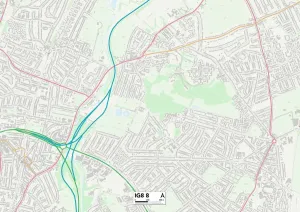 Gerahmter Druck : Redbridge IG8 8 Karte Gerahmter Druck : Redbridge IG8 8 Karte