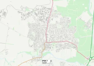 Wald Heath IP28 7 Karte