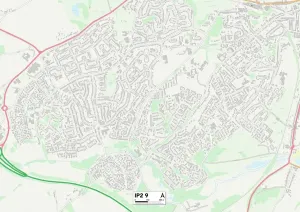 IP - Ipswich Drucke: Ipswich IP2 9 Karte