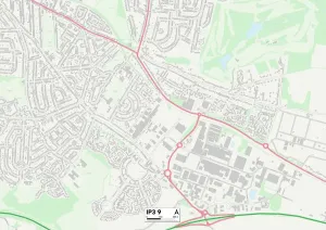 IP - Ipswich Drucke: Ipswich IP3 9 Karte