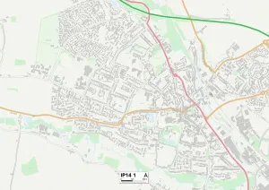 IP-Region Mid Suffolk, Postleitzahl 141 MAP