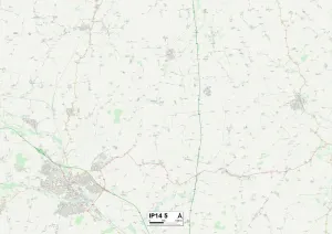 IP - Ipswich Drucke: IP-Geocode für Mid Suffolk, Suffolk, England - IP14 5