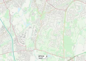 Elmbridge KT13 0 Karte