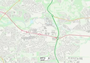 KY - Kirkcaldy Drucke: Fünf KY7 5 Karte