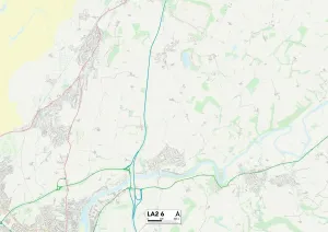 Gerahmter Druck : Lancaster LA26 Map