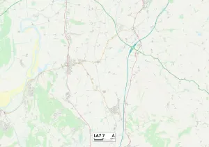 Gerahmter Druck : Lancaster LA7 7 Karte